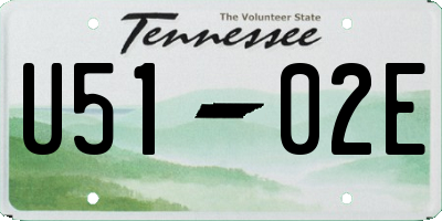 TN license plate U5102E