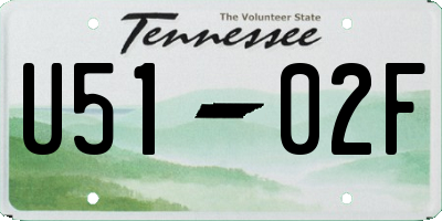 TN license plate U5102F
