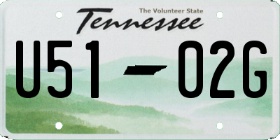 TN license plate U5102G