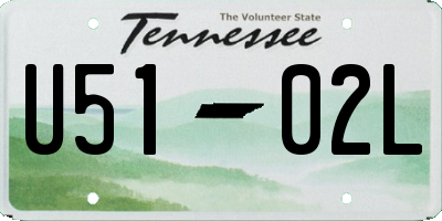 TN license plate U5102L