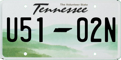 TN license plate U5102N