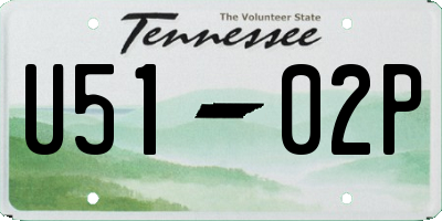 TN license plate U5102P