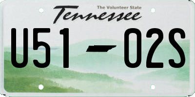 TN license plate U5102S