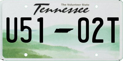 TN license plate U5102T