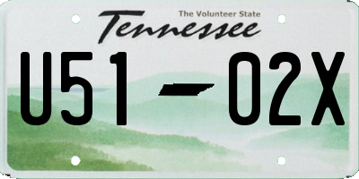 TN license plate U5102X