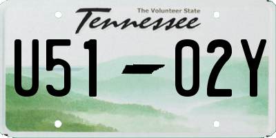 TN license plate U5102Y