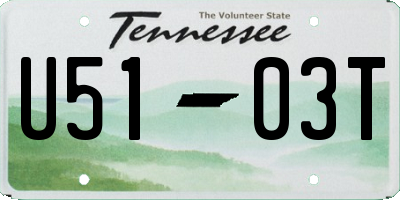 TN license plate U5103T