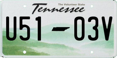 TN license plate U5103V