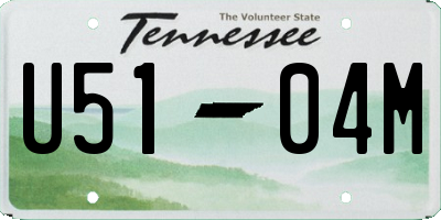 TN license plate U5104M