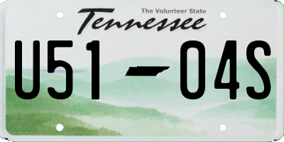 TN license plate U5104S