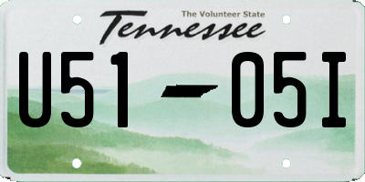 TN license plate U5105I
