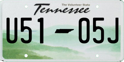 TN license plate U5105J