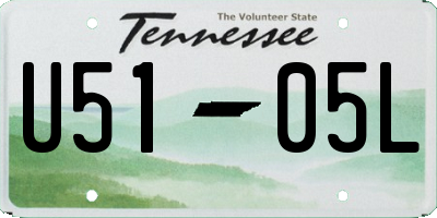 TN license plate U5105L