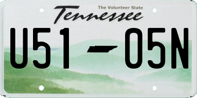 TN license plate U5105N