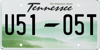 TN license plate U5105T