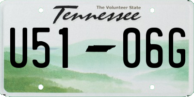 TN license plate U5106G