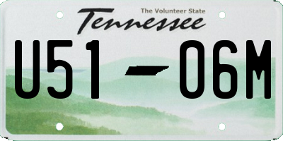 TN license plate U5106M