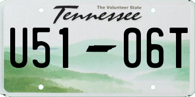 TN license plate U5106T