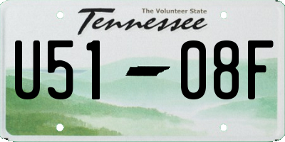 TN license plate U5108F
