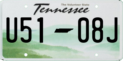TN license plate U5108J
