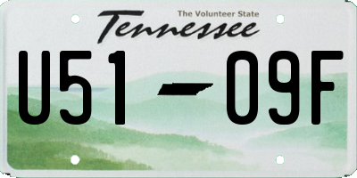 TN license plate U5109F