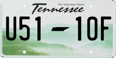 TN license plate U5110F
