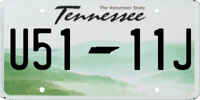 TN license plate U5111J