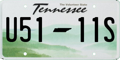 TN license plate U5111S