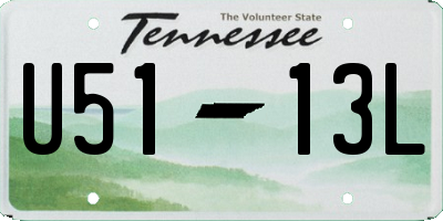 TN license plate U5113L