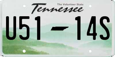 TN license plate U5114S