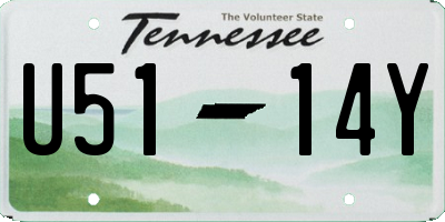 TN license plate U5114Y