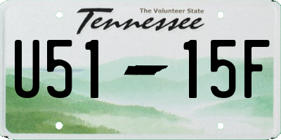TN license plate U5115F