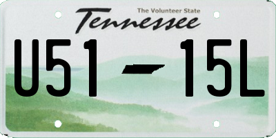 TN license plate U5115L