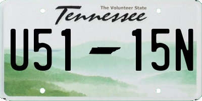 TN license plate U5115N