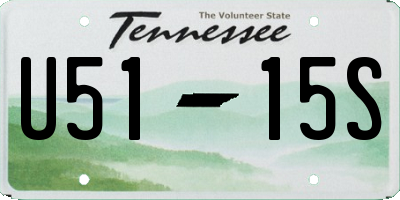 TN license plate U5115S