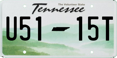 TN license plate U5115T