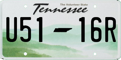 TN license plate U5116R