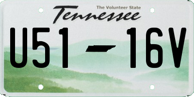 TN license plate U5116V