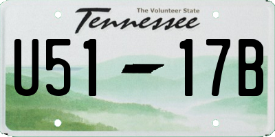 TN license plate U5117B