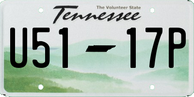 TN license plate U5117P