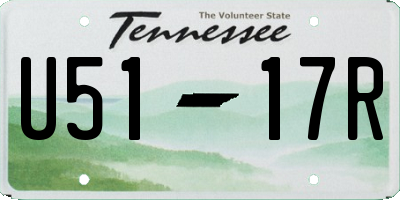 TN license plate U5117R