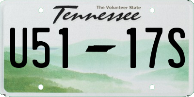 TN license plate U5117S