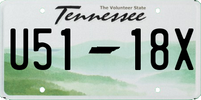 TN license plate U5118X