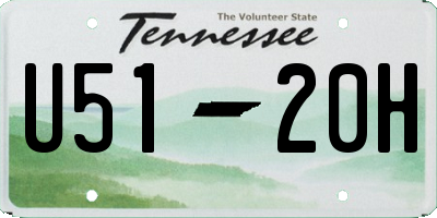 TN license plate U5120H