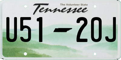 TN license plate U5120J