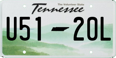 TN license plate U5120L