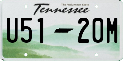 TN license plate U5120M