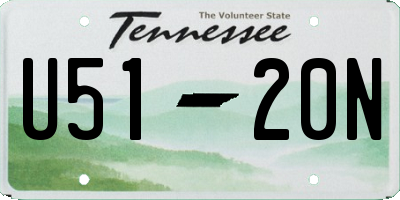 TN license plate U5120N