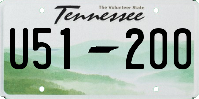 TN license plate U5120O