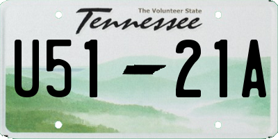 TN license plate U5121A
